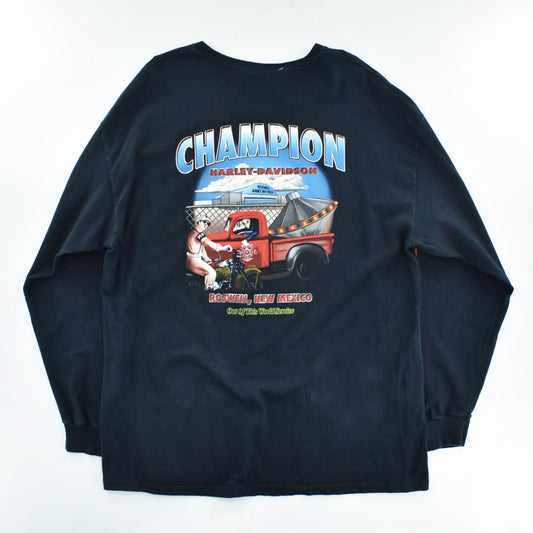 Y2K Harley-Davidson フレイム ファイヤーパターン ロンT 260313H