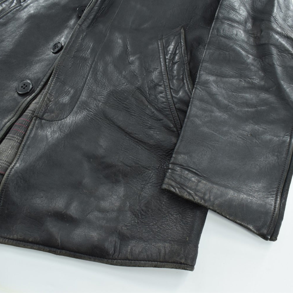 60's~ M.I.C フレンチレザー カーコート 260224H
