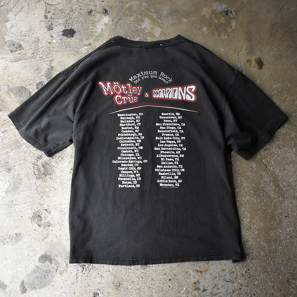 90's Mötley Crüe×Scorpions “Maximum Rock” Tour Tシャツ