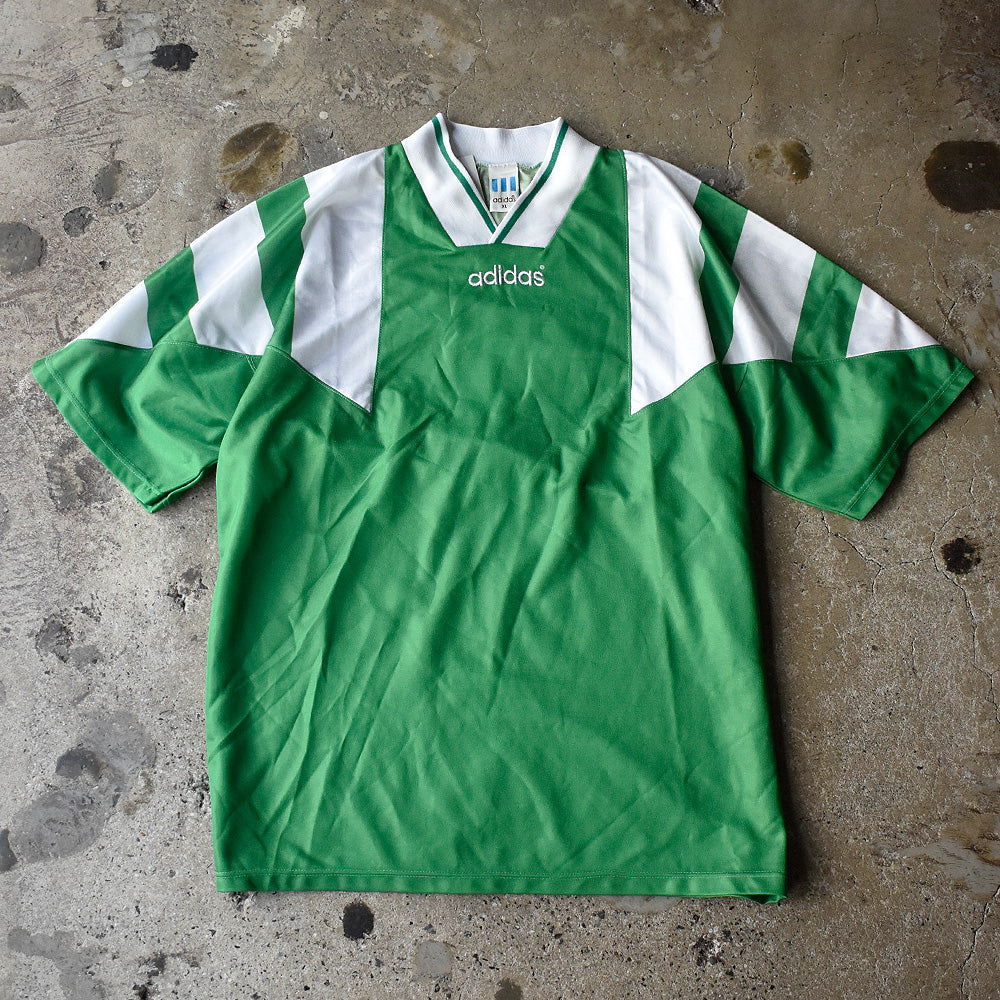 アディダス サッカーシャツ 1980年〜 グリーン ギリシャ製 ヴィンテージ