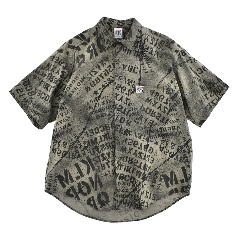 80's VISION STREET WEAR ステンシル × 有刺鉄線 半袖シャツ USA製 260623H