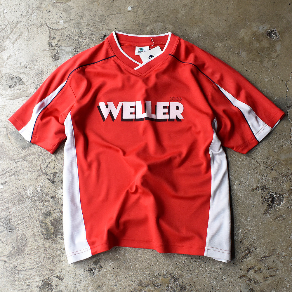 ポール・ウェラー フットボールTシャツ 2008年 レッド×ホワイト 古着