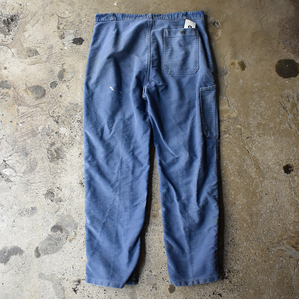 【FrenchVintage50-60's?】モールスキンワークパンツ VINTAGE - 50s 60s ヴィンテージフレンチモールスキンワーク