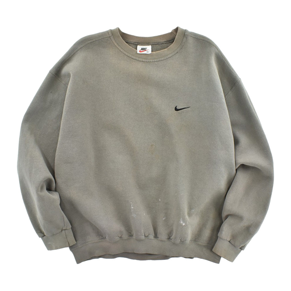 90's NIKE 刺繍ロゴ スモールスウッシュ フェード スウェット USA製 260814H