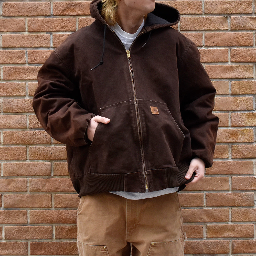 Y2K Carhartt ダック アクティブパーカー キルティングライナー 240308H