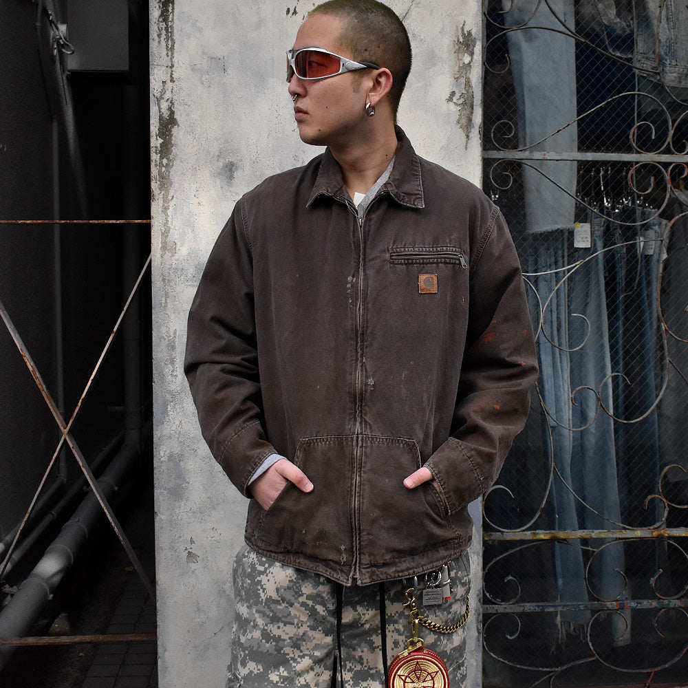 Y2K Carhartt ダメージ！ブリーチ！ ハミルトン ジャケット 250207H
