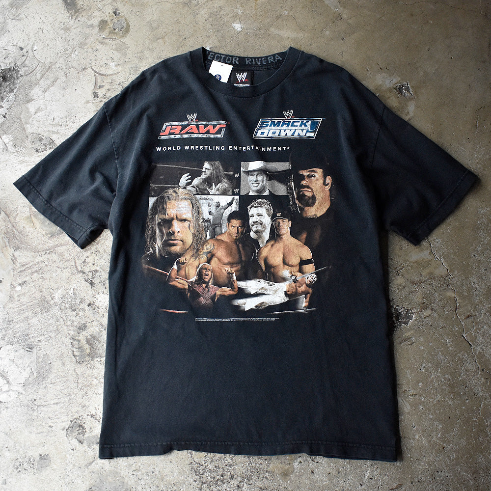 WWE RAW vs SMACKDOWN フォトプリント プロレスTシャツ 2005年 古着