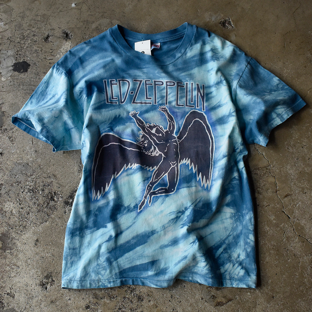 レッド・ツェッペリン スワンソング・レコード ロゴ ブルー タイダイ Tシャツ 1984年 ヴィンテージ