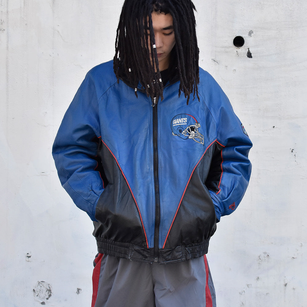 80's PROPLAYER NFL “New York Giants” レザージャケット 231116H