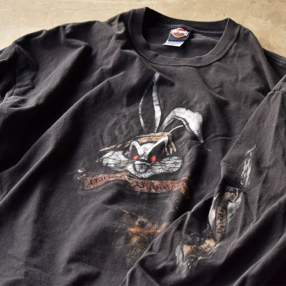 Y2K Harley-Davidson × Looney Tunes コラボ キャラTシャツ 240808