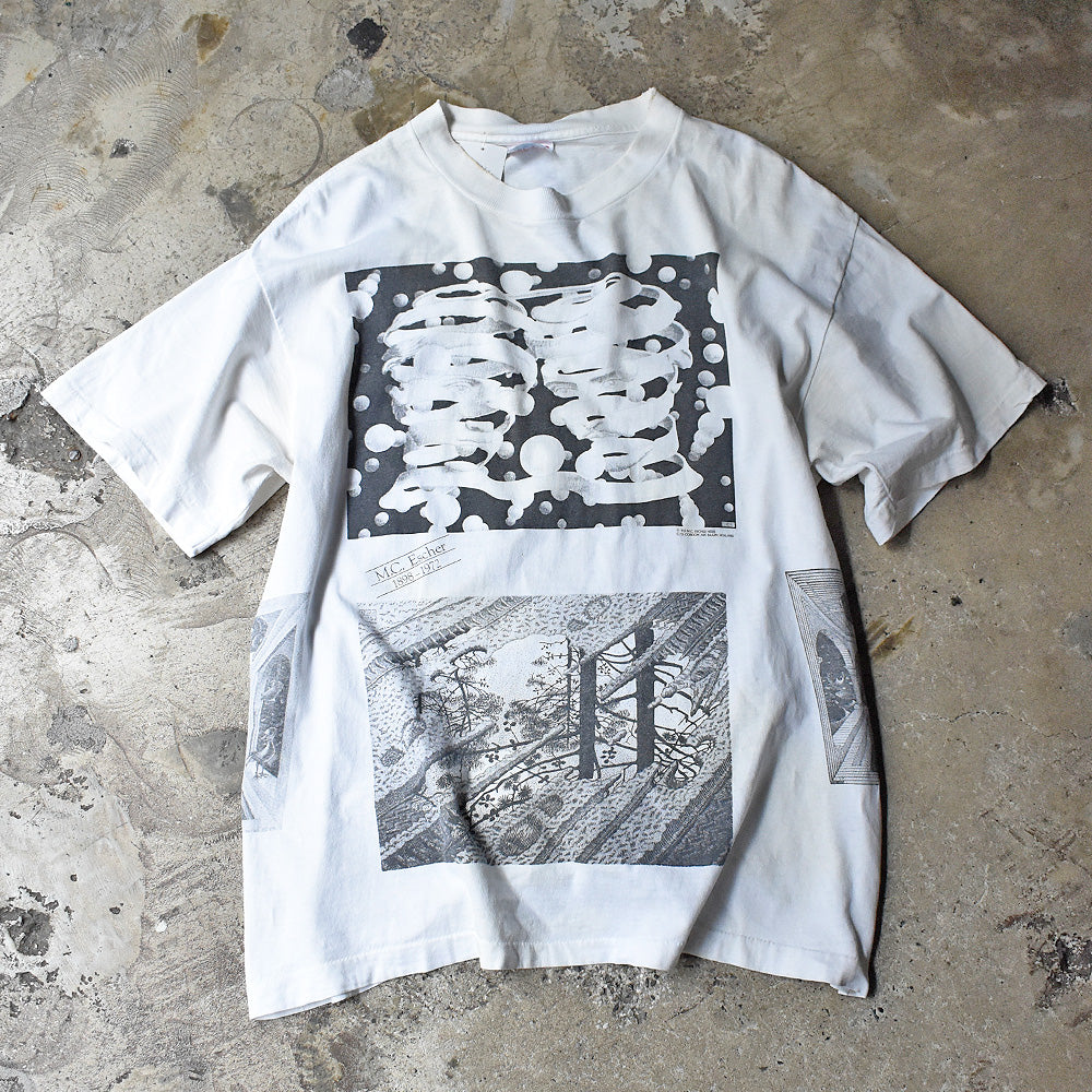 M.C.エッシャー マルチプリント アートTシャツ 1990年 USA製 ヴィンテージ