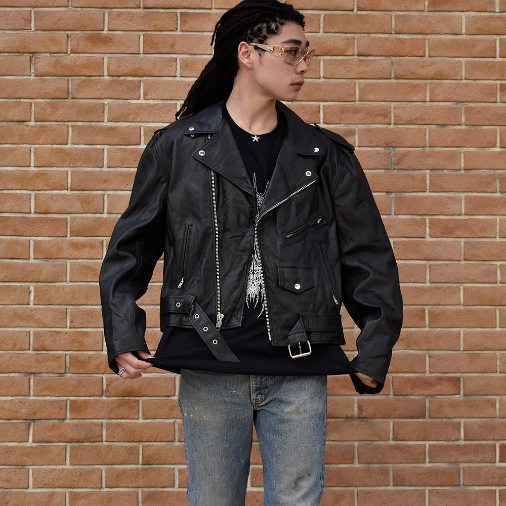 Y2K FMC ライダース レザージャケット 46size 240321H