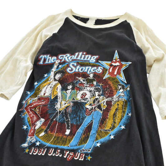 80's The Rolling Stones "1981 US Tour / Tattoo You" ラグラン ロックTシャツ 260710H