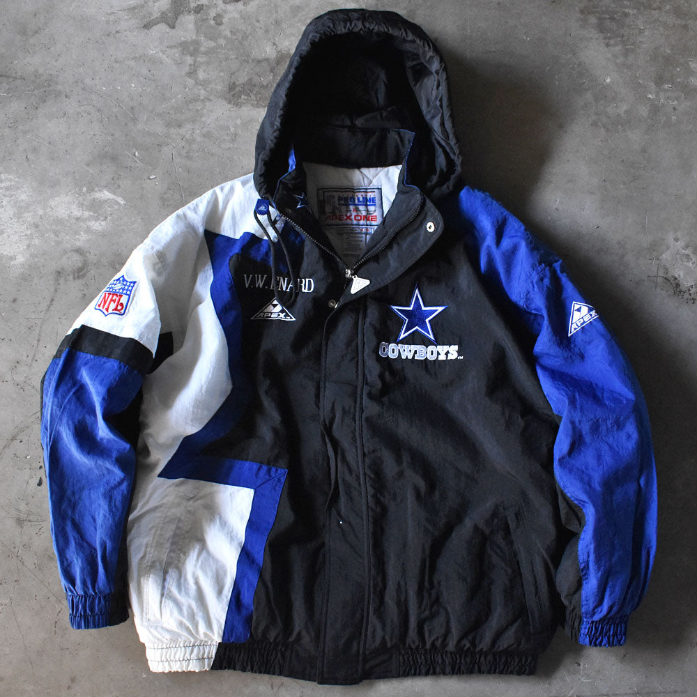 90-00s APEX PROLINE "NFL Dallas Cowboys" 中綿入り ナイロンジャケット 240228