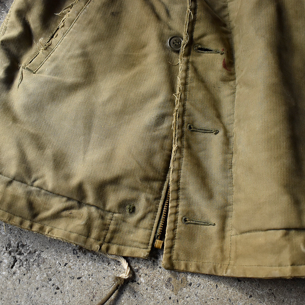 40's US.NAVY N-1 デッキジャケット ステンシル！ 240127H