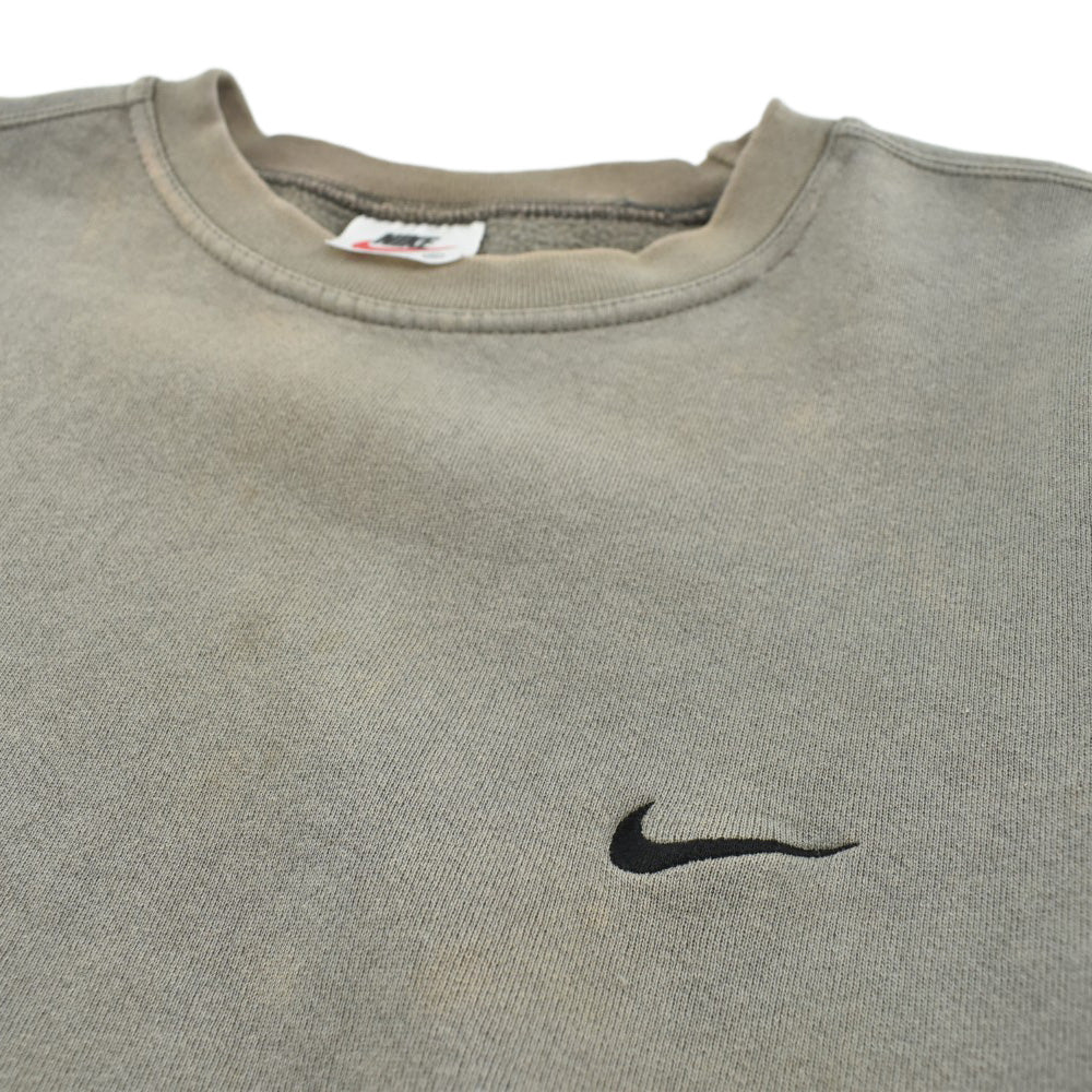 90's NIKE 刺繍ロゴ スモールスウッシュ フェード スウェット USA製 260814H
