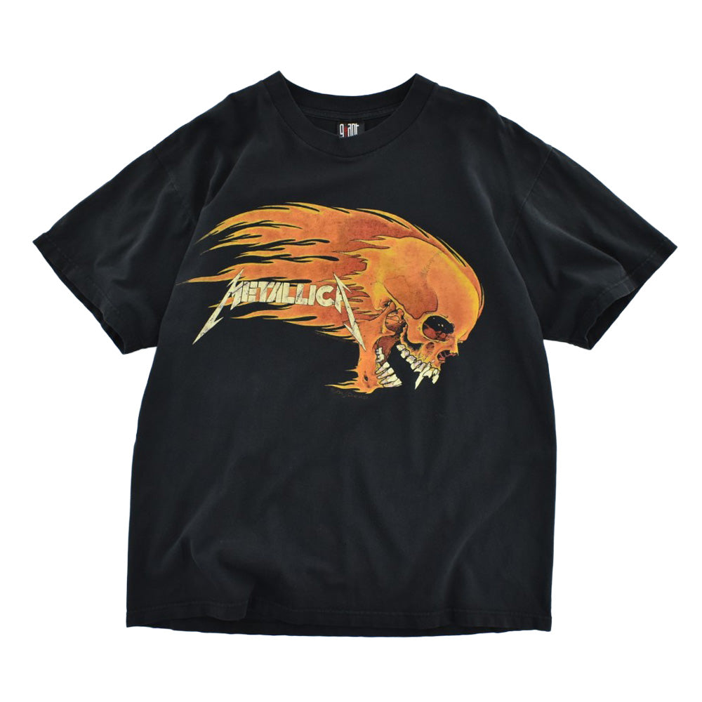 90's Metallica Pushead "Flaming Skull" スラッシュメタル ロックT 260728H