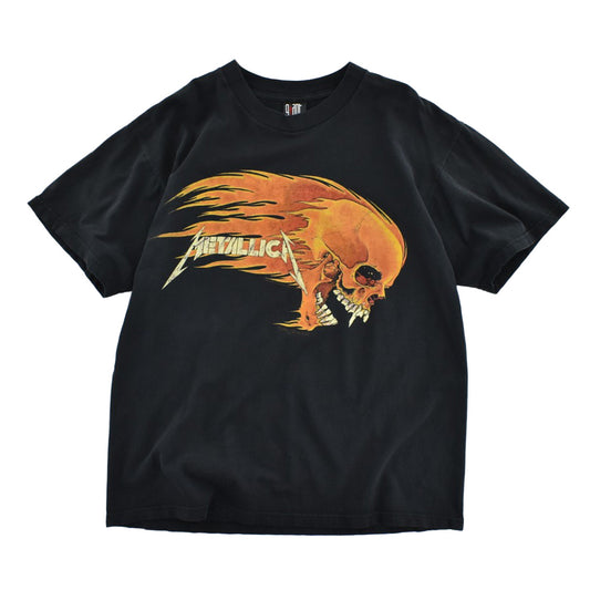 90's Metallica Pushead "Flaming Skull" スラッシュメタル ロックT 260728H
