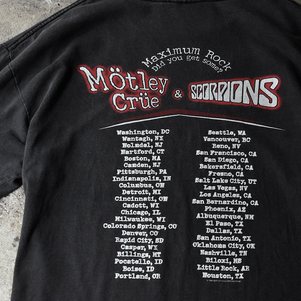 90's Mötley Crüe×Scorpions “Maximum Rock” Tour Tシャツ
