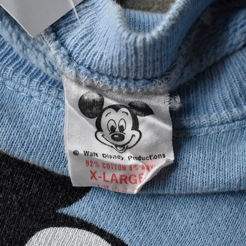 70's Disney “Mickey” 脇下ガゼット ラグランスリーブスウェット 250526H