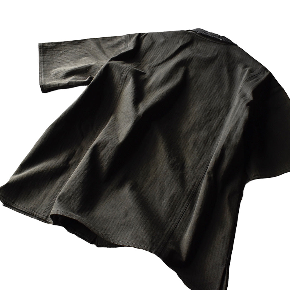 blackmeans "Boro" ツギハギ ヘリンボーンツイードシャツ 945-78TS159-1 230926H
