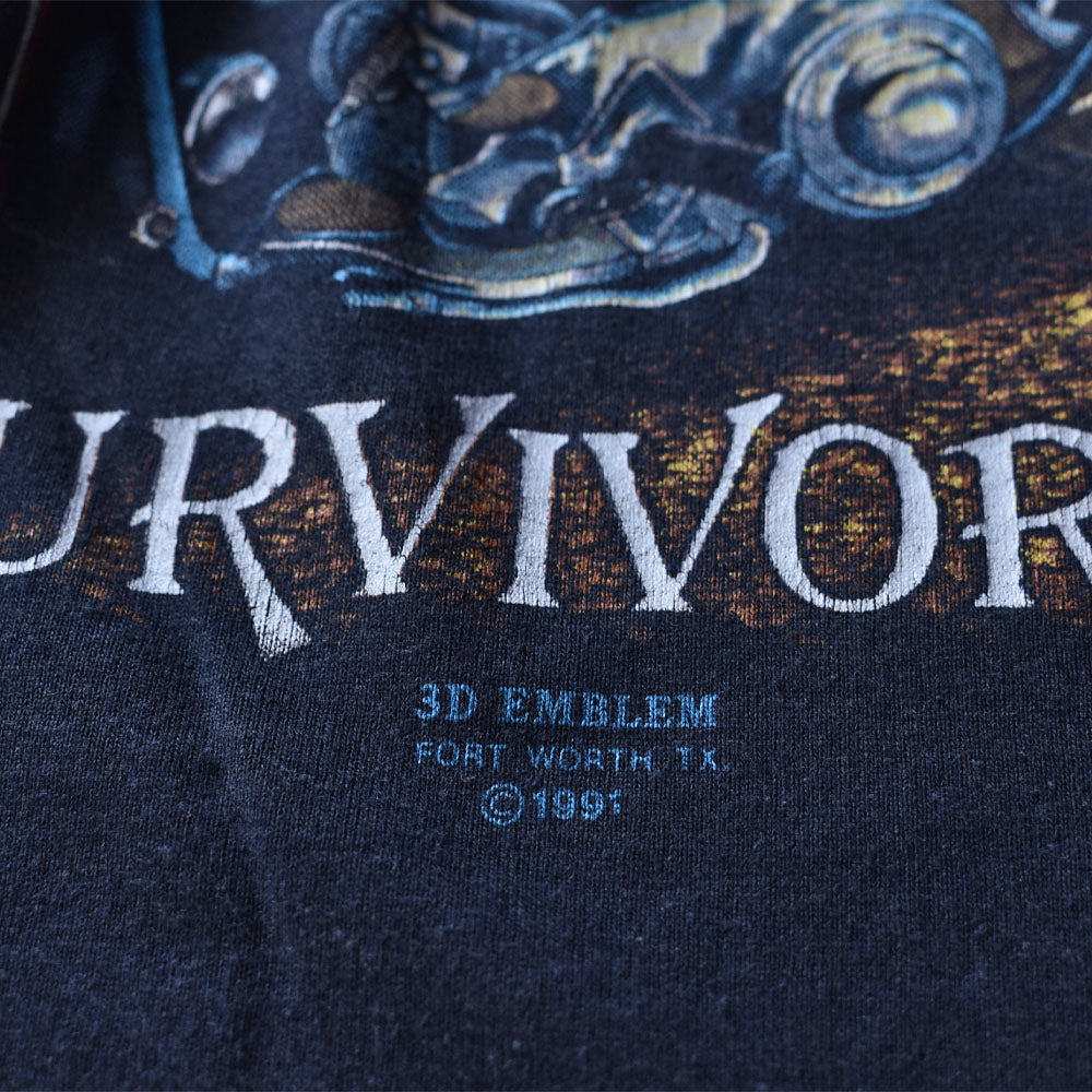 90’s Harley-Davidson 3D EMBLEM！ “SURVIVORS” Tシャツ USA製 230927