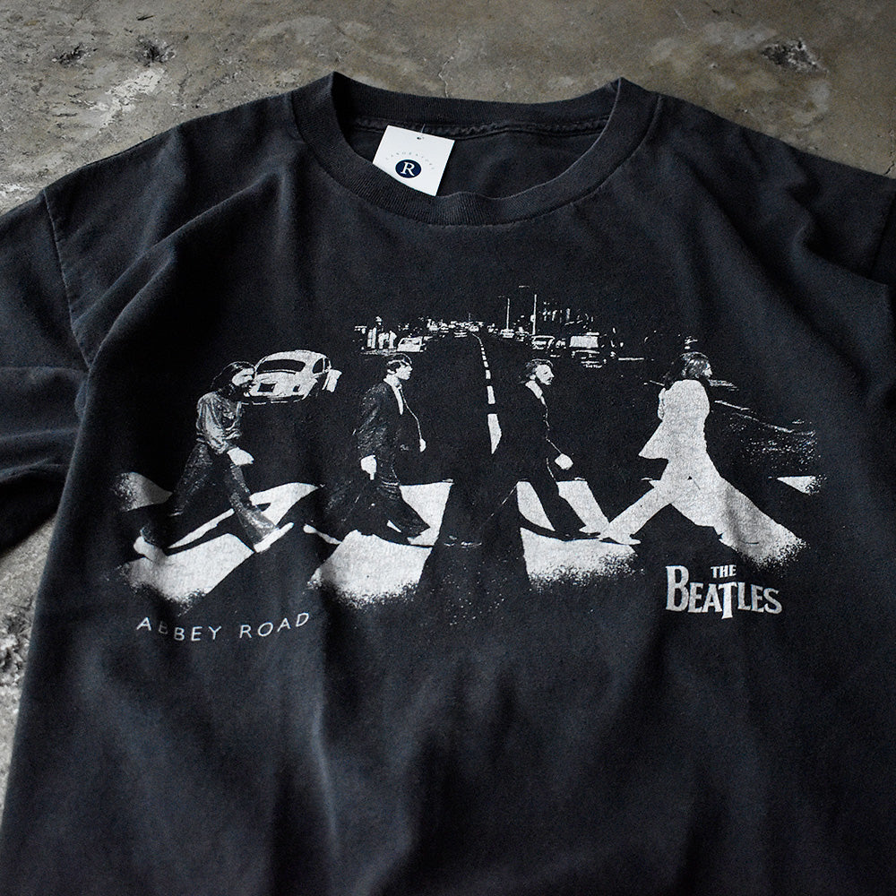 ビートルズ アビイ・ロード ジャケットフォト Tシャツ 2000年代初頭 ブラック 古着