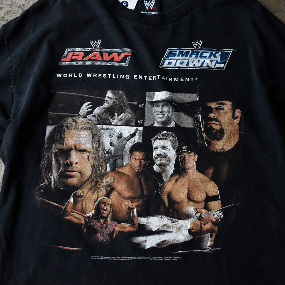 Y2K WWE “RAW vs SMACKDOWN“ Tシャツ 250630H