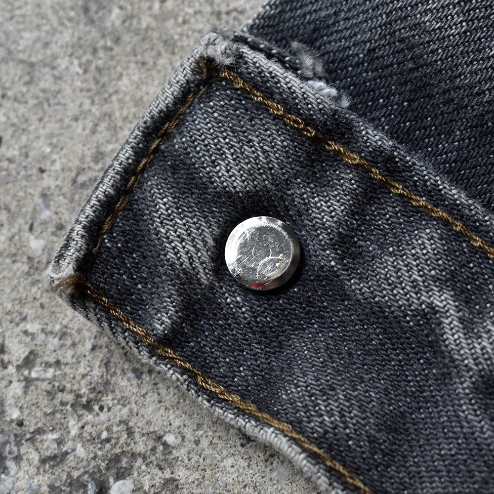 90's Levi's 70506 02 先染めブラック デニムジャケット Made in Great Britain 250719H