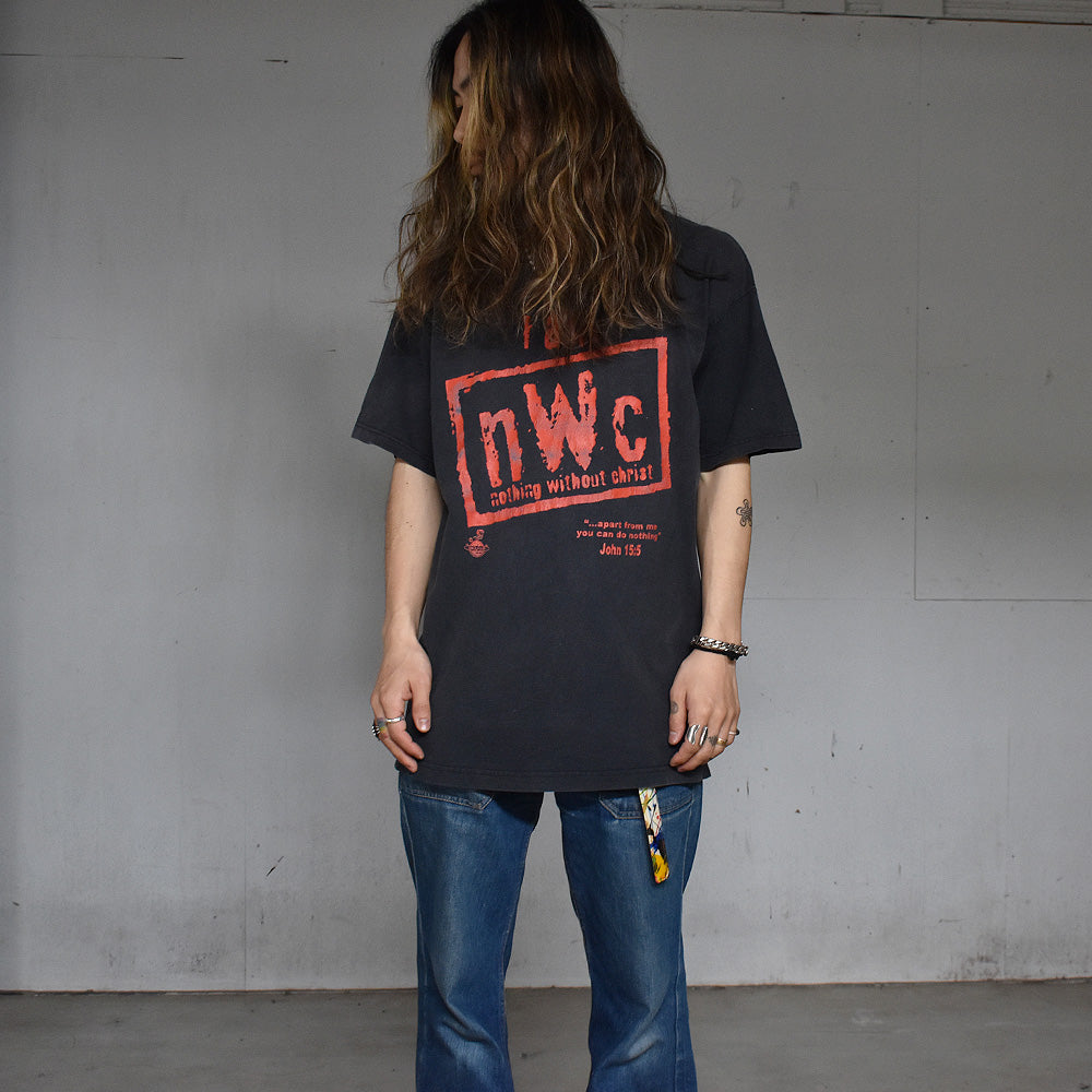 90's　“i am nWc” パロディTシャツ　230906