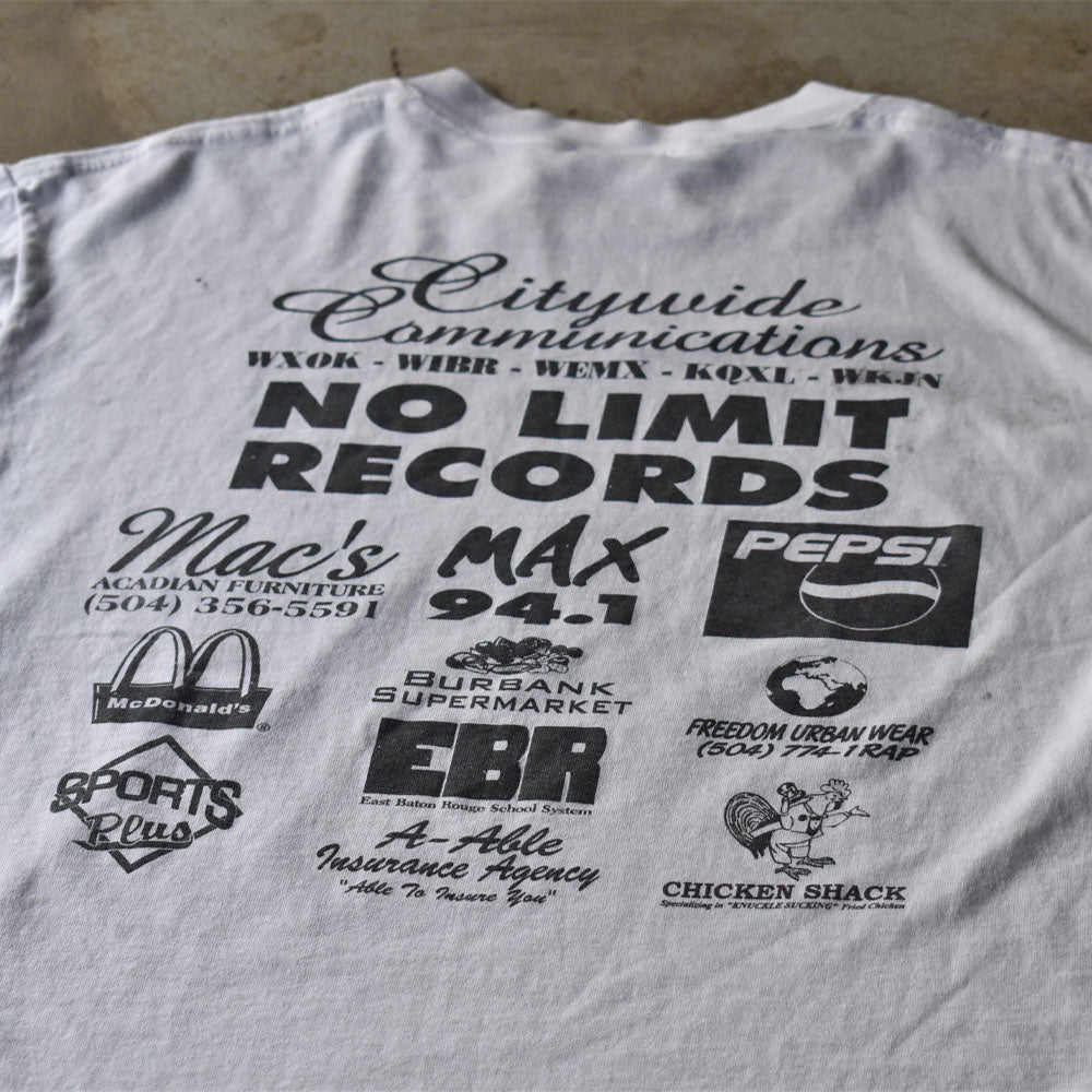 90's NO LIMIT RECORDS ”PARTNERS PEACE” レコード 企業系 Tシャツ 240528
