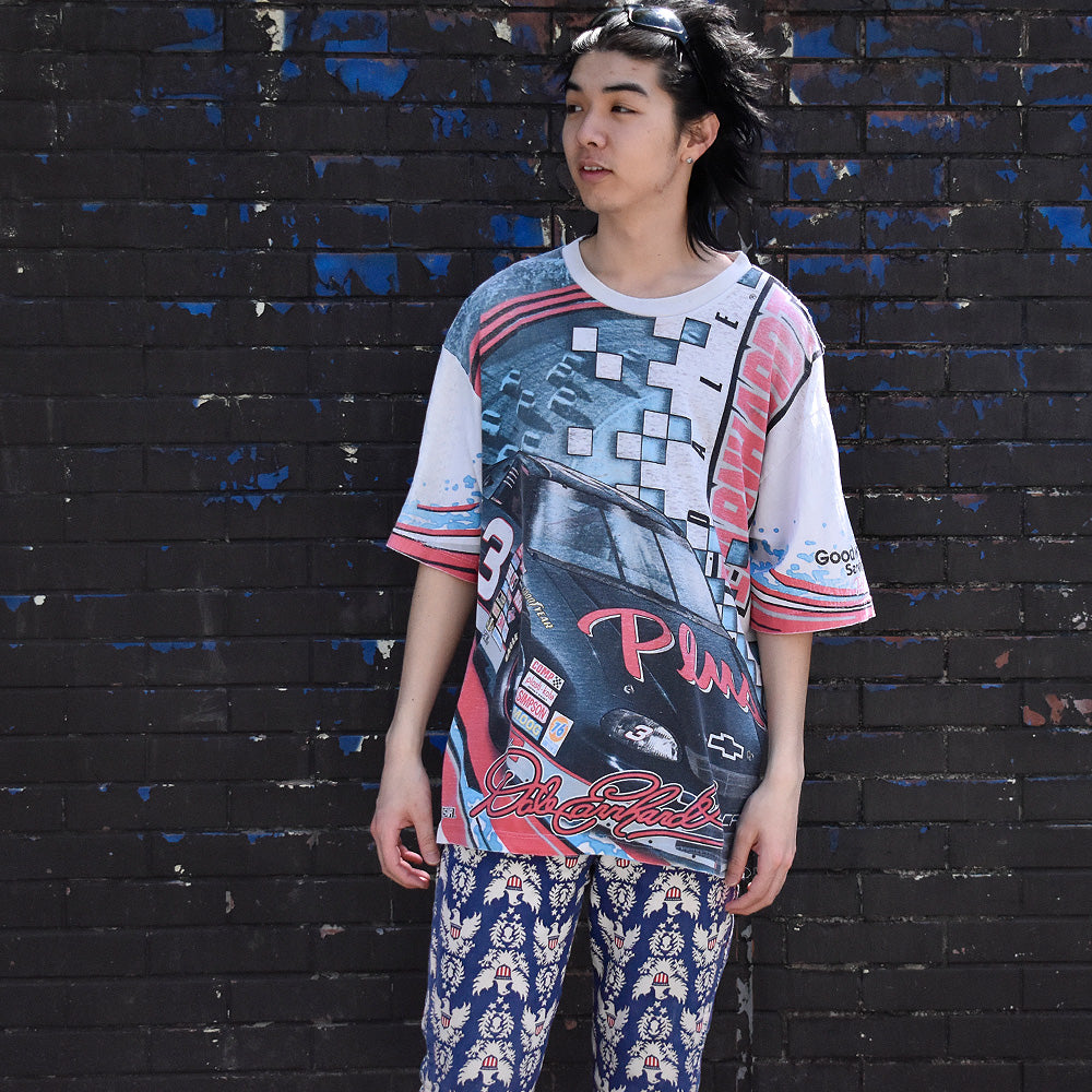 Y2K AOP！ CHASE authentics Racing Tシャツ USA製 250415H