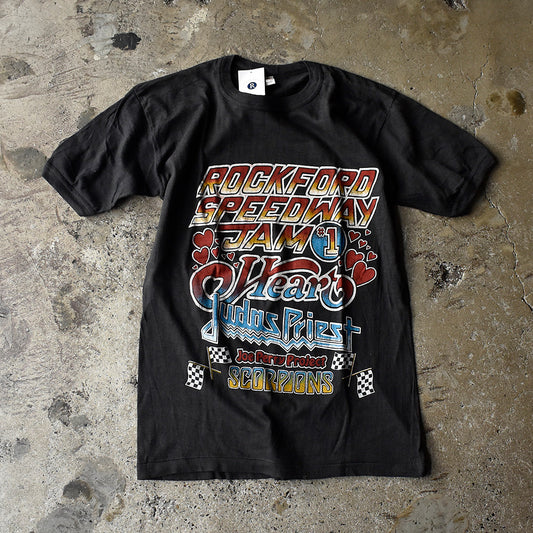 80's “Rockford Speedway JAM“ Heart /Judas Priest/Scorpions/Joe Perry Project ロック Tシャツ 250728H