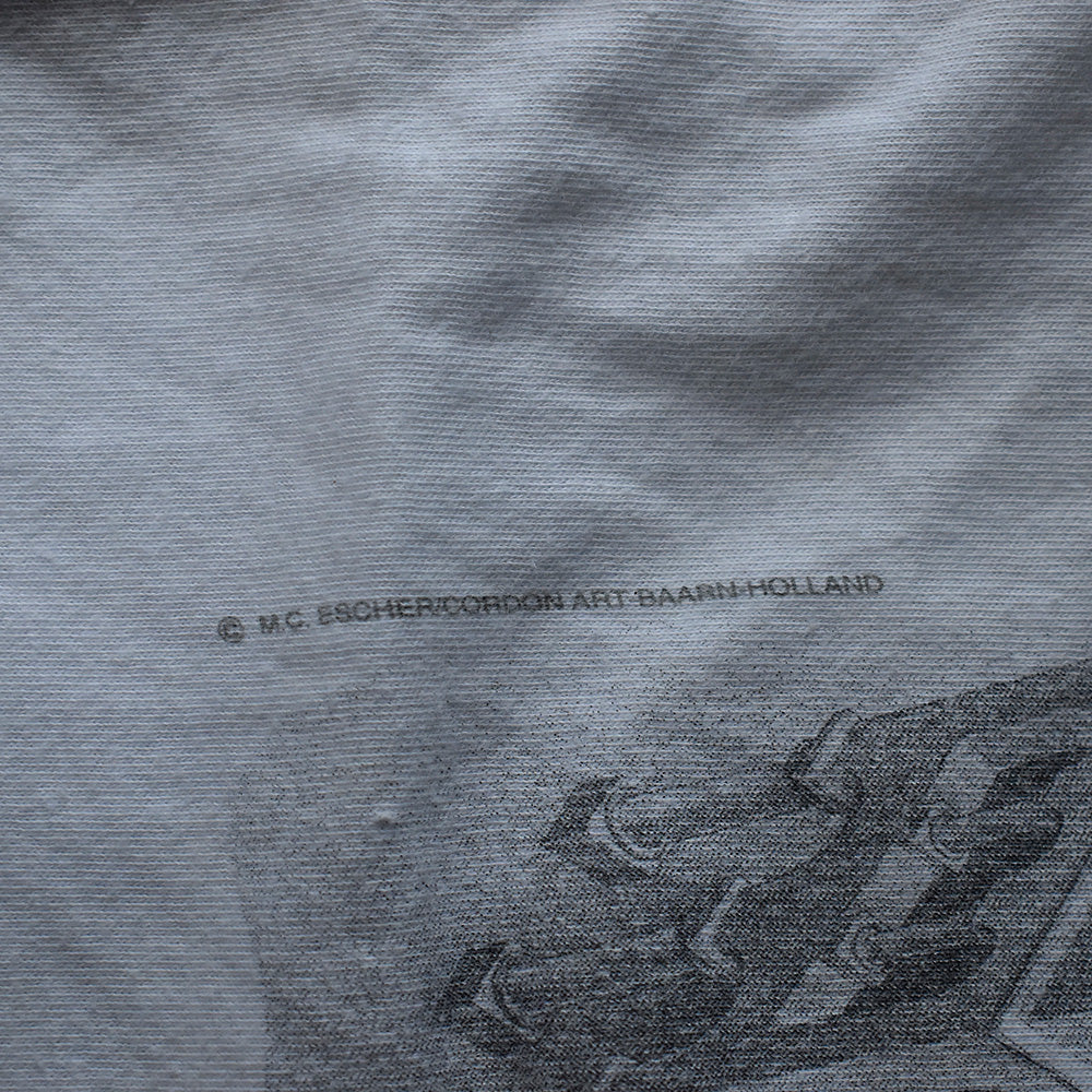 90's M.C.ESCHER "上昇と下降" アート Tシャツ 230826H