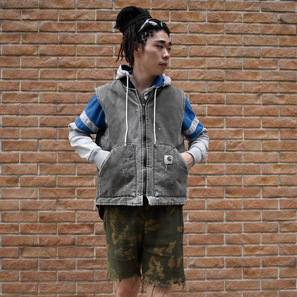 90's～ ダメージ！ ペンキ！ Carhartt  ダック ベスト キルティングライナー 240926H