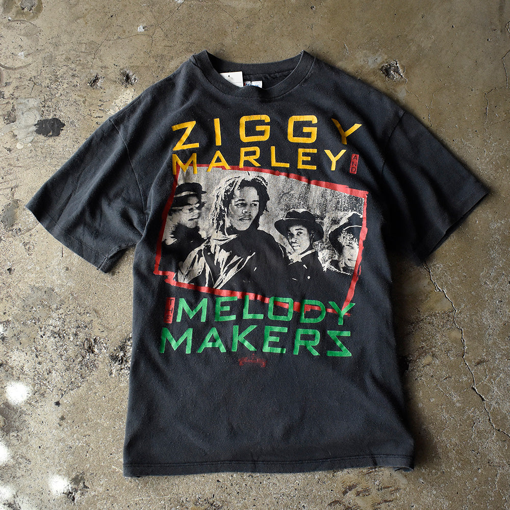 ジギー・マーリー&ザ・メロディ・メイカーズ メンバーフォト ラスタカラー Tシャツ 80〜90年代 ヘインズ USA製 ヴィンテージ