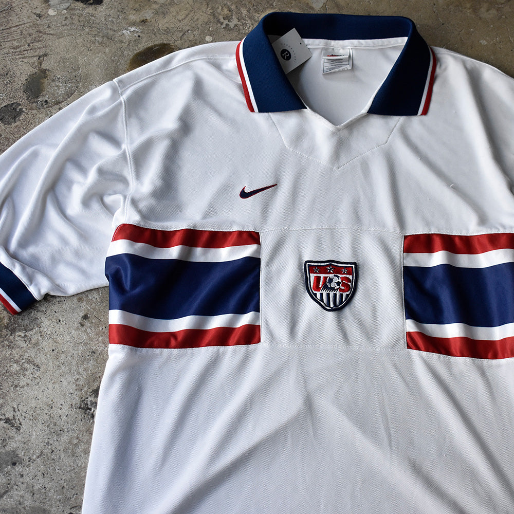 ナイキ アメリカ代表 サッカーシャツ 1995年 ホワイト USA製 ヴィンテージ