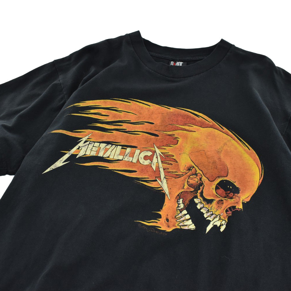 90's Metallica Pushead "Flaming Skull" スラッシュメタル ロックT 260728H