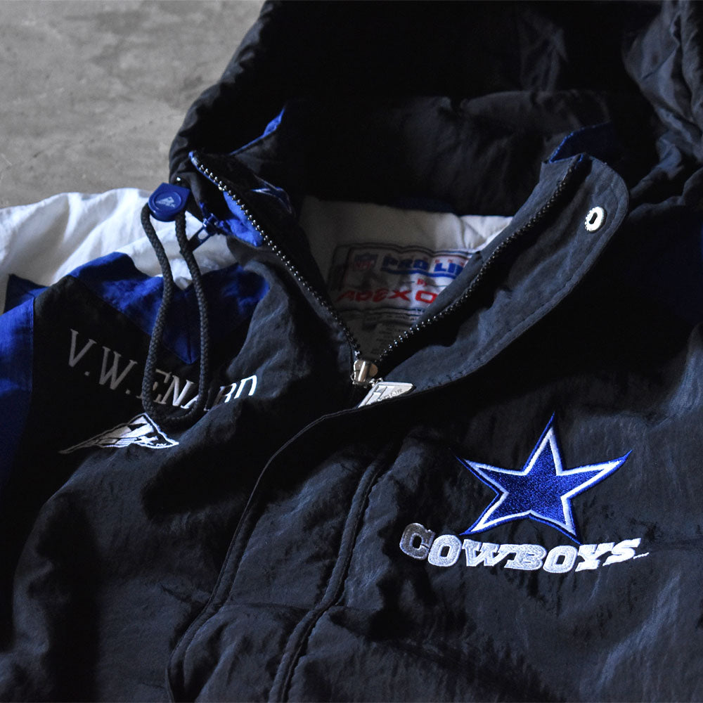 90-00s APEX PROLINE "NFL Dallas Cowboys" 中綿入り ナイロンジャケット 240228