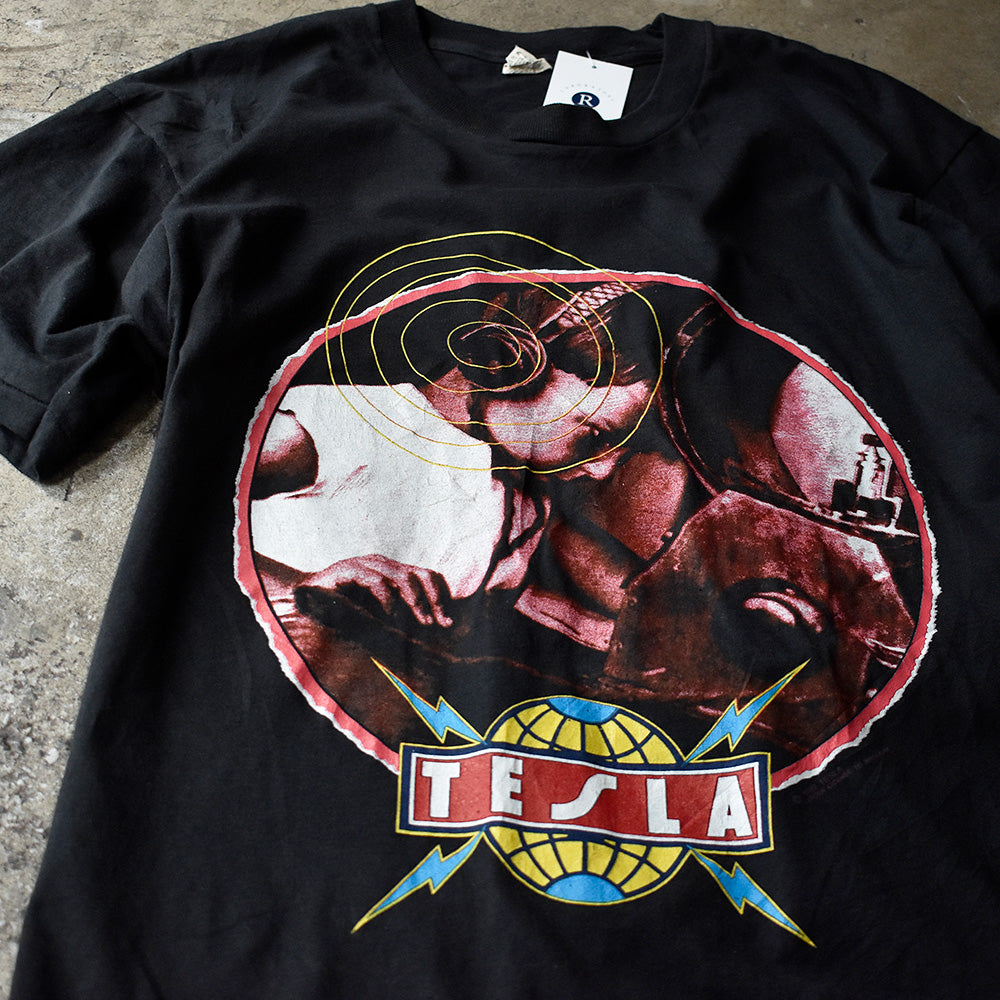 80's TESLA “The Great Radio Controversy” World Tour1989 Tシャツ 240913H