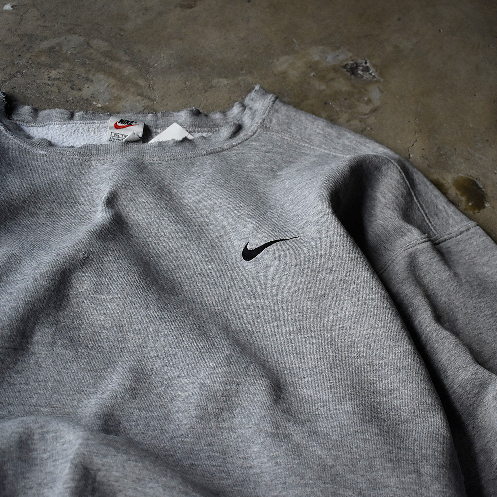90's ダメージ！ NIKE swoosh logo刺繍 スウェット XXL size！ 240122H