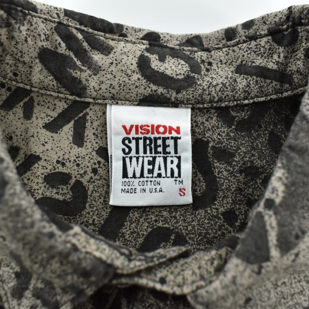 80's VISION STREET WEAR ステンシル × 有刺鉄線 半袖シャツ USA製 260623H