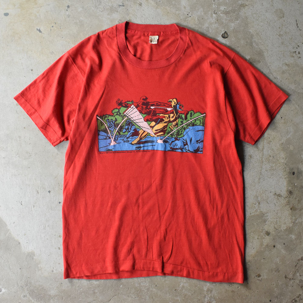 80’s MARVEL “Iron Man VS villain” アメコミ Tシャツ USA製 250909H
