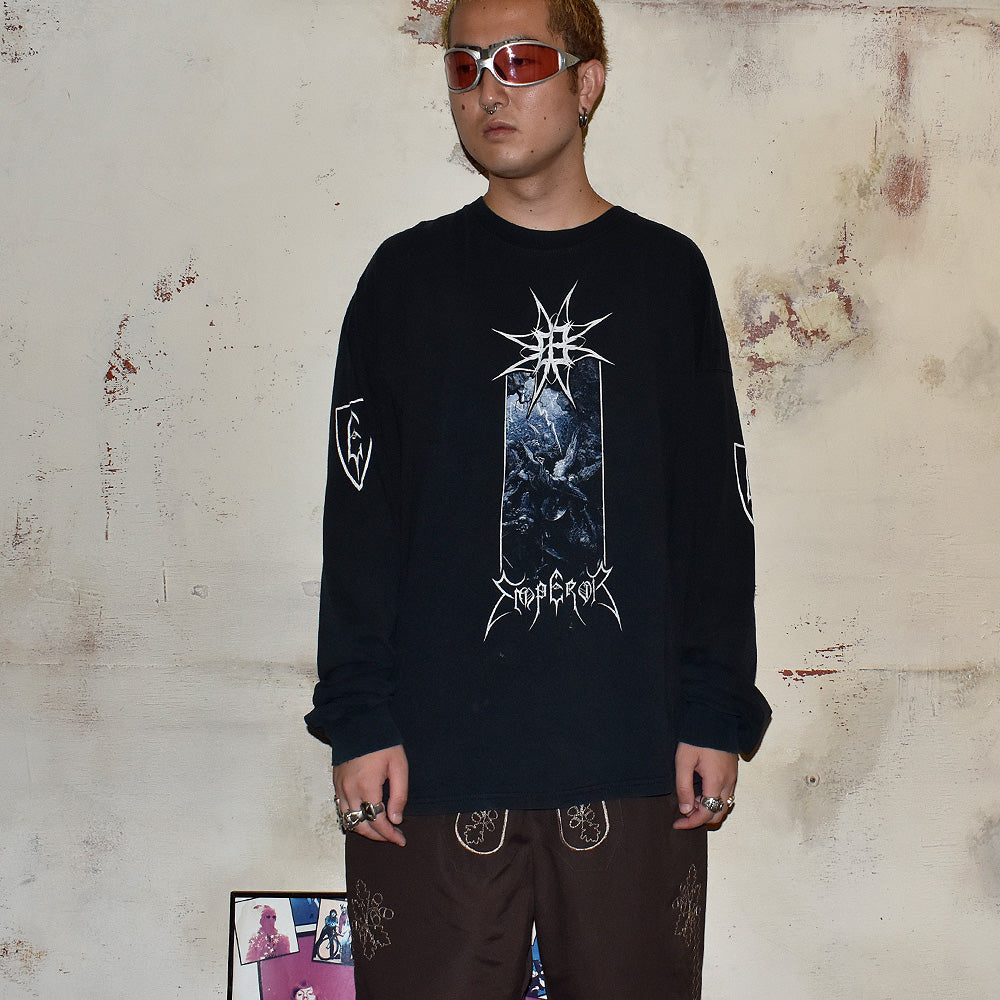 Y2K Emperor "The Return of the Emperor" ロングスリーブ ロック Tシャツ 250812HT62