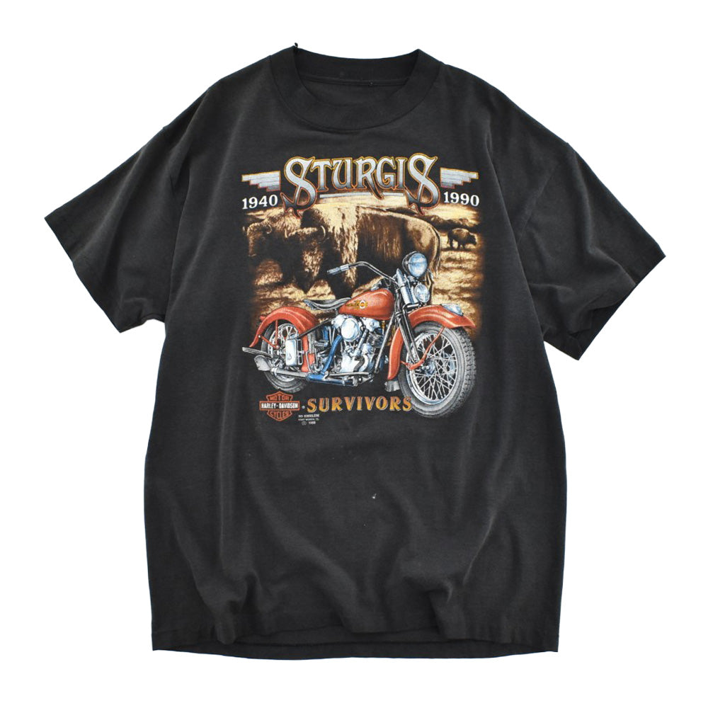 90's Harley-Davidson/3D EMBLEM "Sturgis 50th Anniversary" ハーレーT 260724H