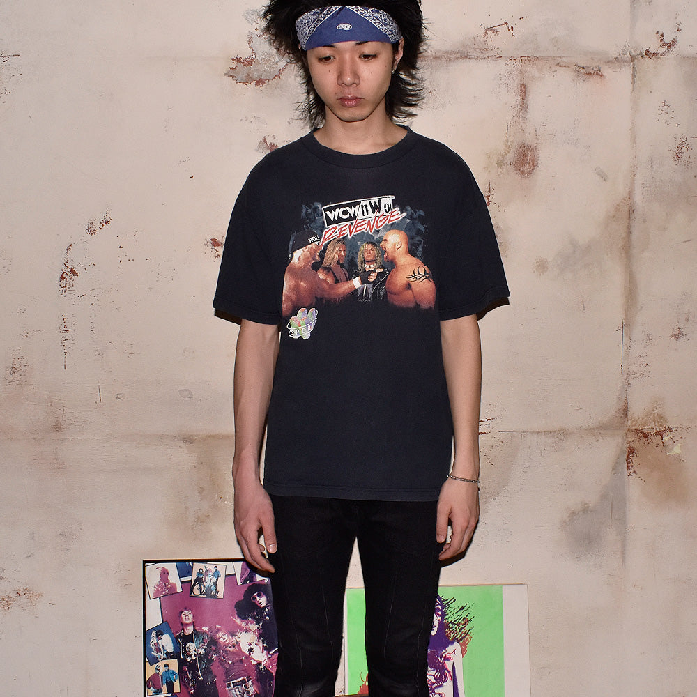 90's NINTENDO 64 “WCW/nWo Revenge” Game Tシャツ 250506H