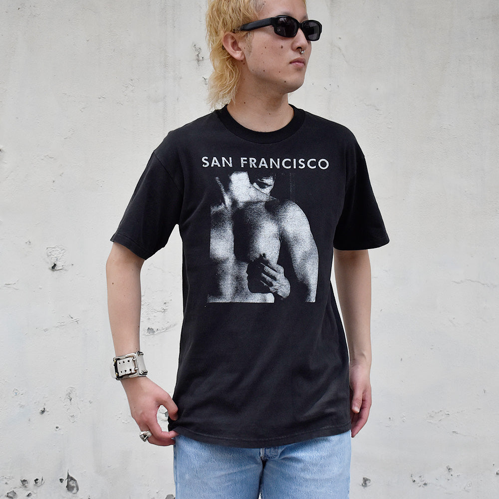 90's SAN FRANCISCO フォト art Tシャツ 240610H