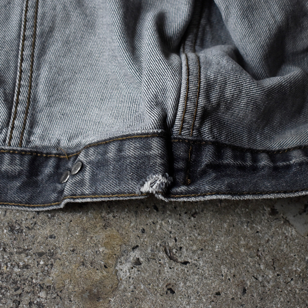 90's Levi's 70506 02 先染めブラック デニムジャケット Made in Great Britain 250719H