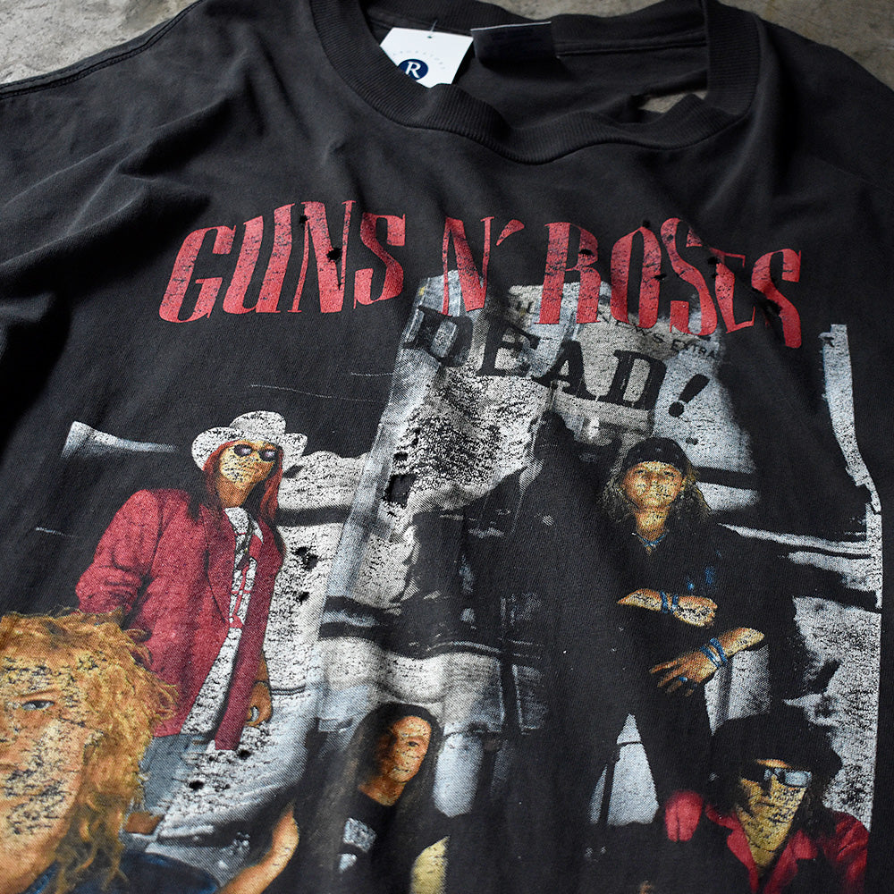 90's ダメージ！ GUNS N' ROSES “HERE TODAY GONE TO HELL” Tシャツ 240520H