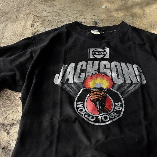 80's The Jacksons “WORLD TOUR '84“ Tシャツ 250327HYY